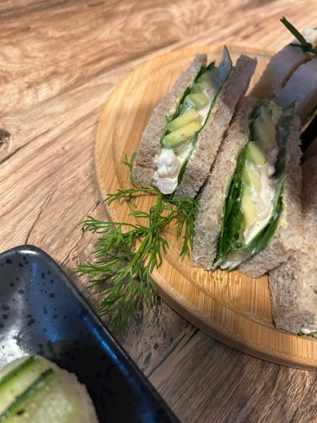 Prawn Cocktail with Avocado Finger Sandwiches
